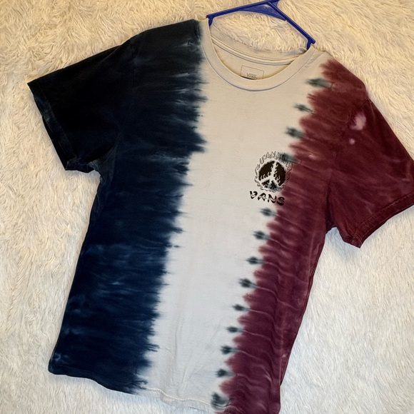 Vans Dual-Tone Tie-Dye Tee - Navy and Maroon - Picture 4 of 17
